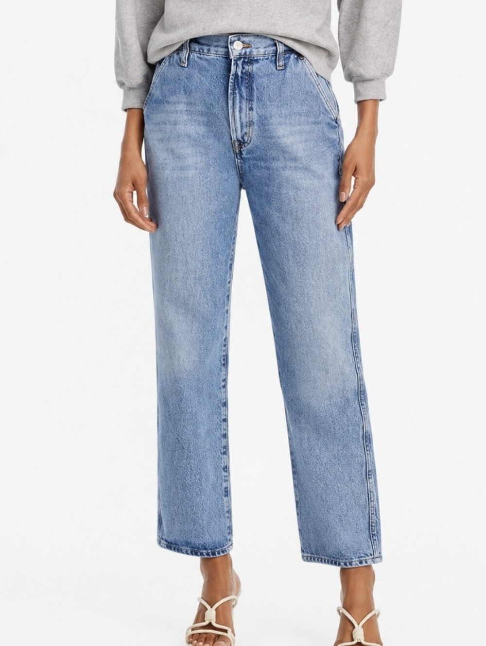Agolde Cooper Trouser Jeans Women's Sz 28 Blue High Rise Straight Leg Denim